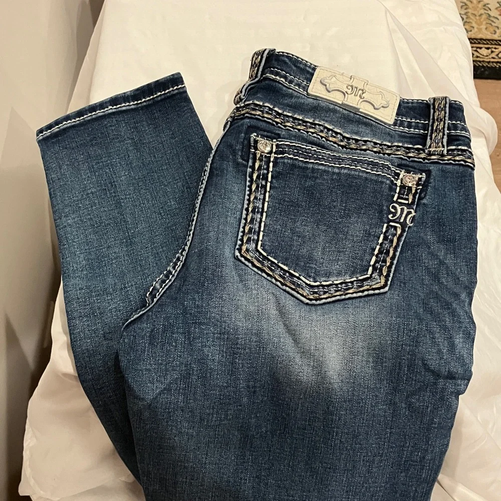 Miss Me Dark Blue Embellished Jeans - Picture 3 of 11